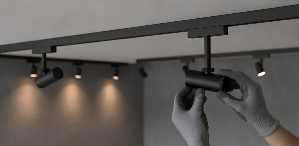 3-Phasen-Schienenstrahler montieren: Stromschiene, Adapter, Phasenwahl