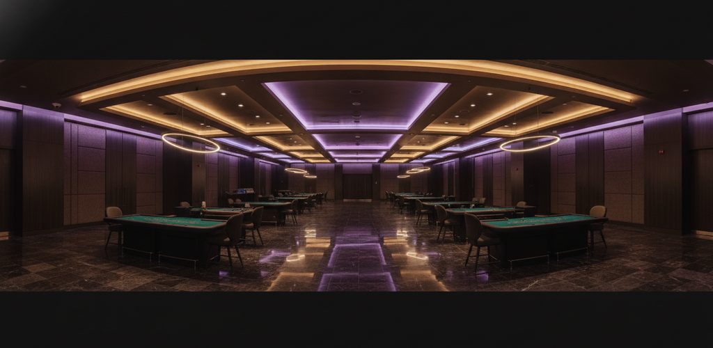 Casino, Spielhalle und Nachtclub beleuchten: Lux, Effekte, Steuerung