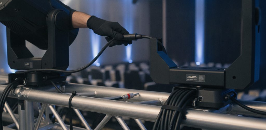DMX-Lichtanlage installieren: Verkabelung, Adressen, Terminierung