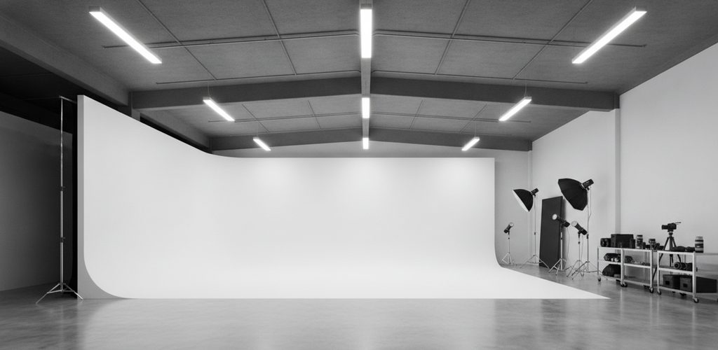 Fotostudio mit 348 Lux: 6 LED-Panels, die beim Shooting ausgehen