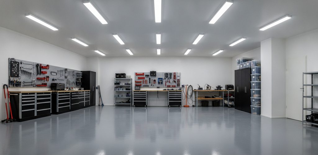 Garage beleuchten: Lux-Werte, Leuchtentypen, Schutzart und Steuerung