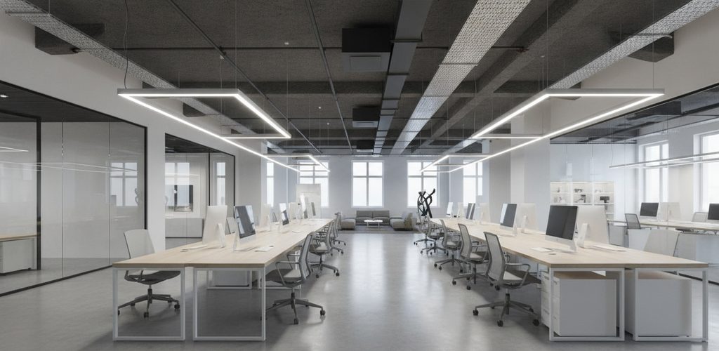Hängende LED-Panels statt Leuchtstoffröhren: Ersparnis, Amortisation