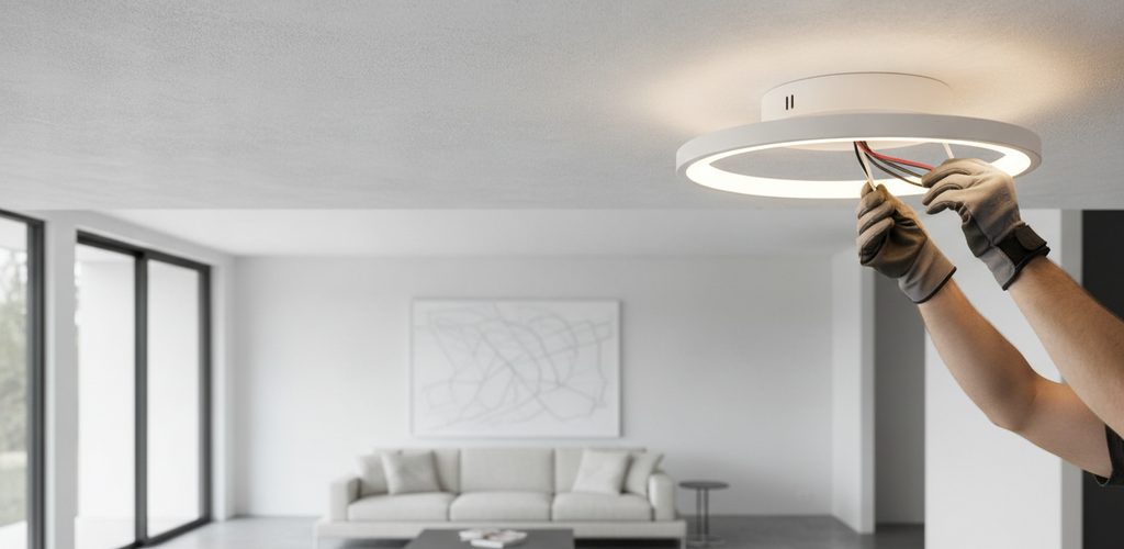 LED-Deckenleuchte anbringen: Montage, Anschluss, Abstände, Prüfung
