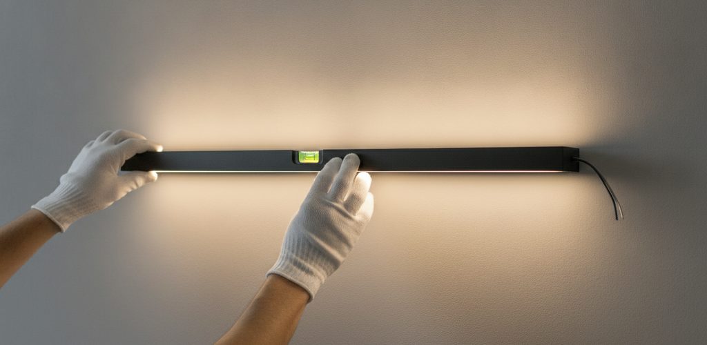 Lineare LED-Wandleuchte montieren: Höhe, Befestigung, Anschluss
