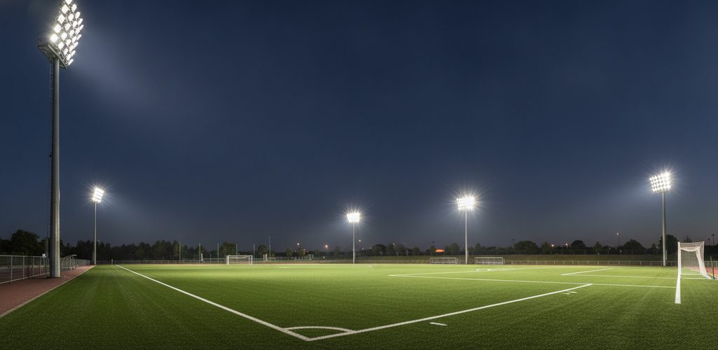 Sportflutlicht auf LED umrüsten: Äquivalente, Kosten, Amortisation