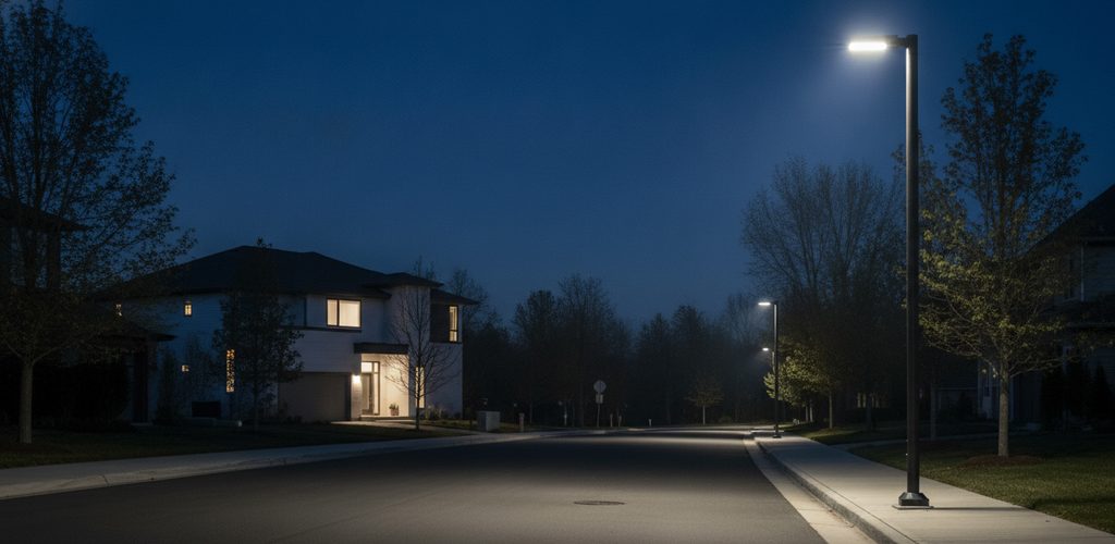 Störlicht einer 20-W-Straßenleuchte: 1,80 Lux an der Fassade