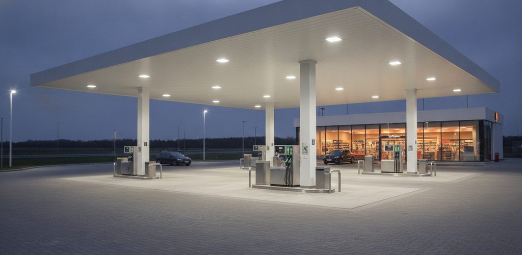 Tankstelle mit LED beleuchten: Zonen, Lux-Werte und Explosionsschutz
