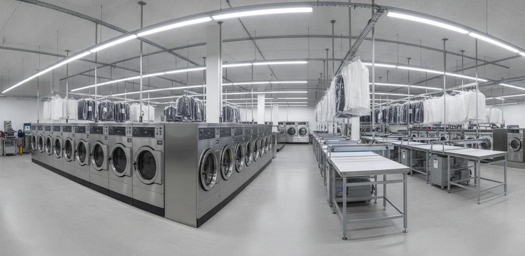Wäscherei und chemische Reinigung beleuchten: Lux, IP-Schutz, Kosten