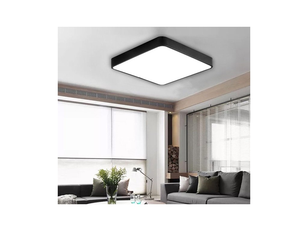 Schwarzes design LED Panel 600x600mm 48W Tageslicht IP44