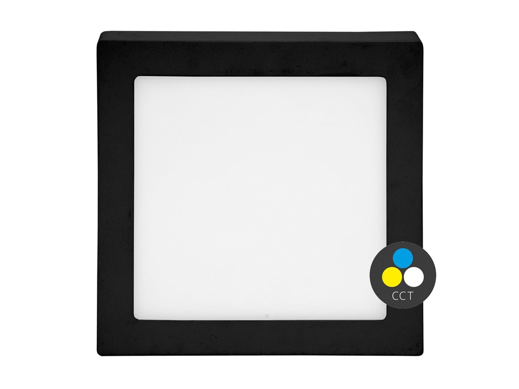 Schwarzes LED Panel 300x300mm 25W CCT RAFA 2 IP20