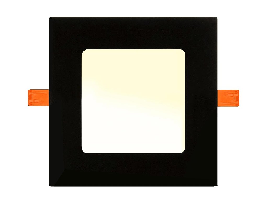 Schwarzes LED Panel für den Einbau 3W quadratisch 85x85mm warmweiß
