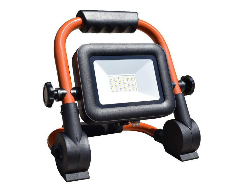 Orange LED Strahler mit Stativ 50W tageslichtweiß