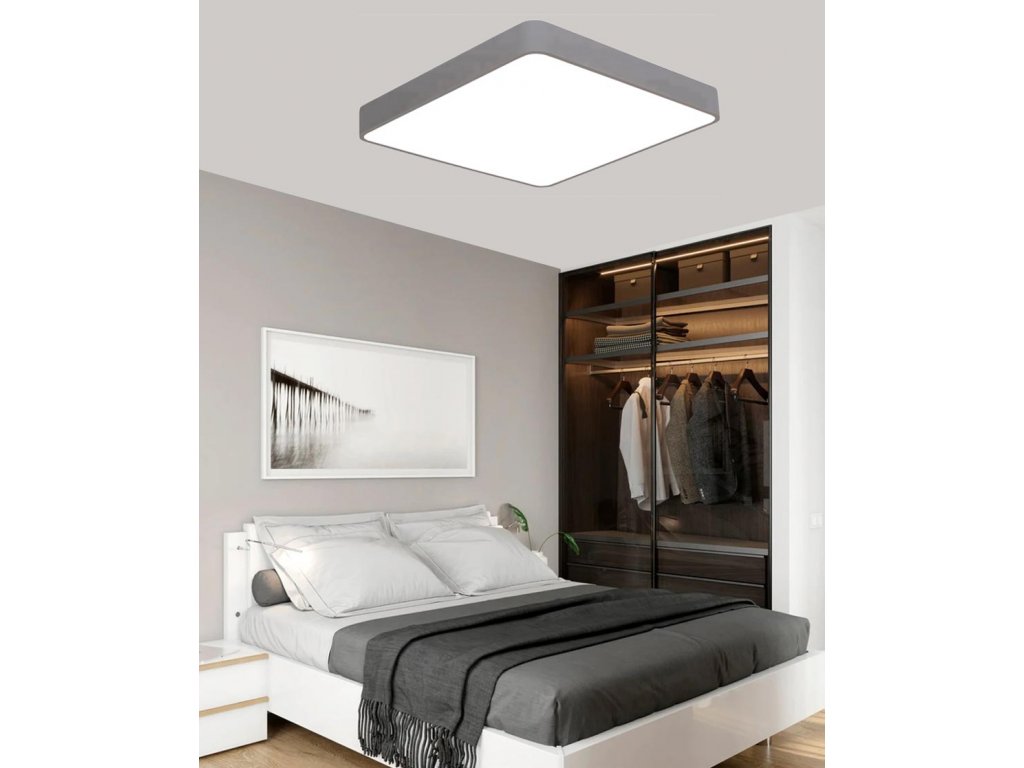 Graues Design LED Panel 500x500mm 36W warmweiß