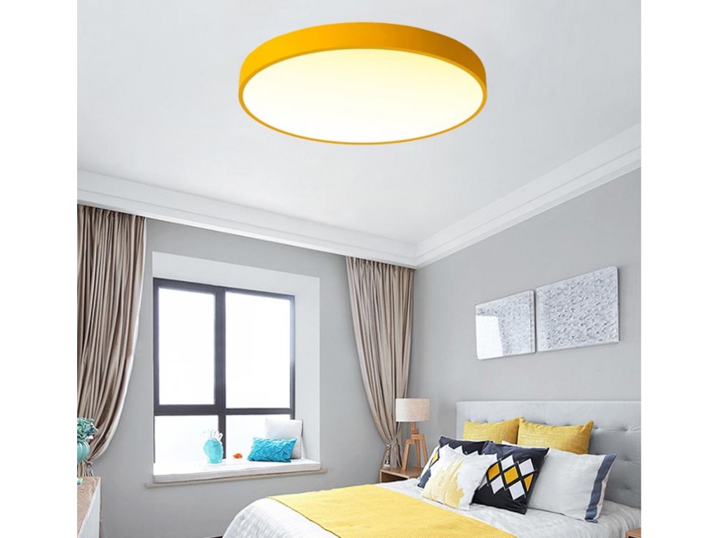 Gelbe Design LED Panele 400mm 24W Warmweiß