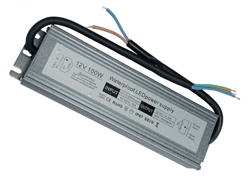 LED Netzteil 12V 100W SLIM IP67 wasserdicht