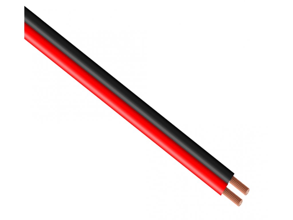 Kabel schwarz 2-adern max.50V