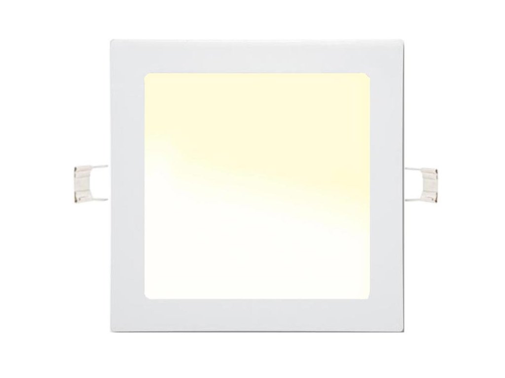 Dimmbares weißes Einbau-LED-Panel 225x225mm 18W warmweiß