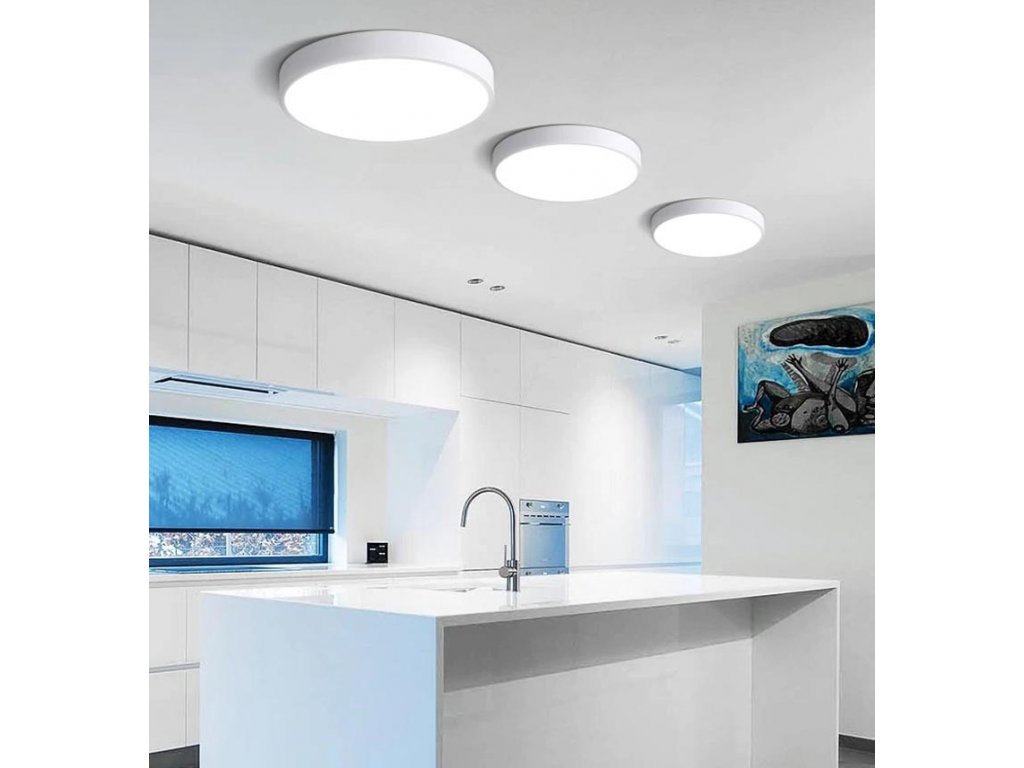 Graues Design LED Panel 600mm 48W tagweiß