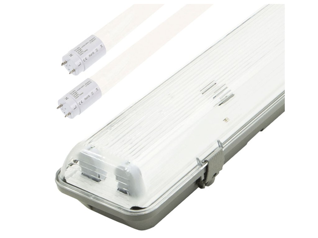 LED-Leuchtstofflampe 120cm + 2x LED-Leuchtstofflampe tagweiß 4800lm