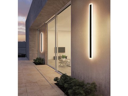 Moderne schwarze LED-Wandleuchte 30W 100cm/9cm IP65 3000K