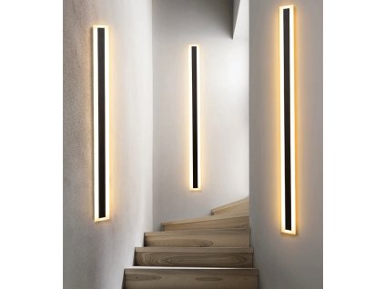 Moderne schwarze LED-Wandleuchte 30W 100cm/9cm IP65 4500K