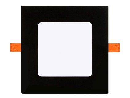 Schwarzes Einbau-LED-Panel 6W quadratisch 120x120mm neutralweiß