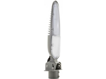 Silberne LED-Platzbeleuchtung 30W am Ausleger, warmweiß