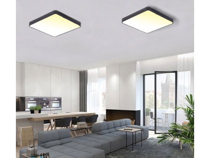 Schwarzes Design LED Panel 600x600mm 48W warmweiß