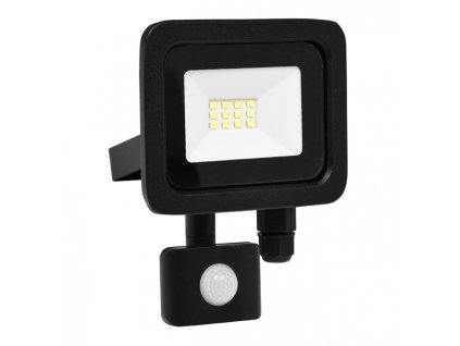 Schwarzer LED strahler 10W city mit Bewegungssensor 5000K tageslichtweiß IP44