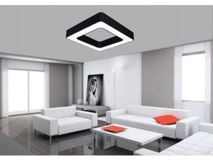 Schwarzes LED Deckenpanel quadratisch 36W neutralweiß IP44