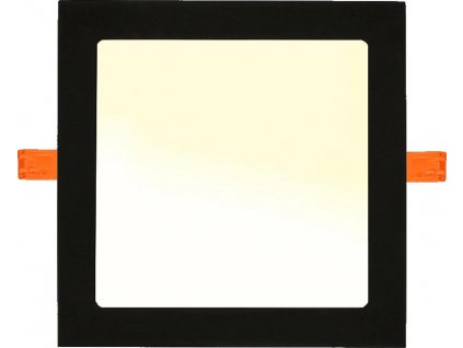 Schwarzes LED EinbauPanel 12W quadratisch 170x170mm warmweiß