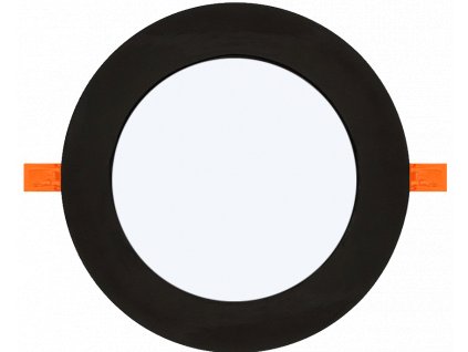 Schwarzes LED EinbauPanel 18W rund 225mm tageslichtweiß