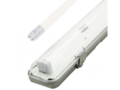 Staubdichtes LED Gehäuse + 1x 120cm LED Röhre 18W tageslichtweiß