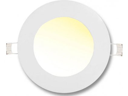 Weisser runder eingebauter LED Panel 120mm 6W Warmweiß IP44