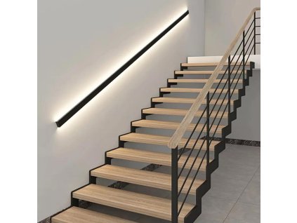 Schwarze moderne LED Wandleuchte Strip 70W 240cm/9cm IP65 3000K