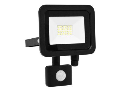 Schwarzer LED Strahler 20W city mit Sensor 5000K Tageslicht