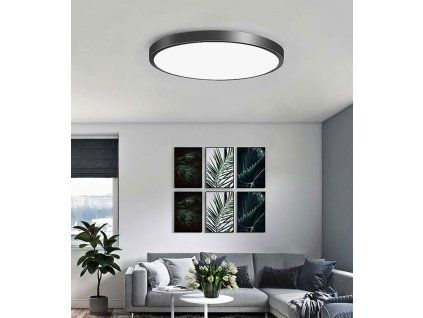 Schwarzes design LED Panel 600mm 48W Neutralweiß