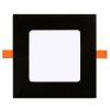 Schwarzes Einbau-LED-Panel 6W quadratisch 120x120mm neutralweiß