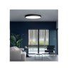 Schwarzes LED DeckenPanel 400mm 24W neutralweiß mit Sensor