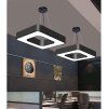 Schwarzes LED Deckenpanel quadratisch 36W neutralweiß IP44