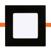Schwarzes LED EinbauPanel 3W quadratisch 85x85mm neutralweiß