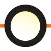 Schwarzes LED EinbauPanel 3W rund 85mm warmweiß