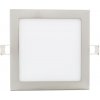 Verchromte LED Einbauplatte 225x225mm 18W warmweiß