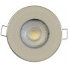 Nickel LED Deckeneinbauleuchte 5W kaltweiß IP44 230V