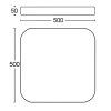 Graues Design LED Panel 500x500mm 36W neutralweiß