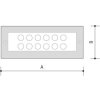 LED Wandeinbauleuchte für den Außenbereich 1W 45x110mm Index warmweiß