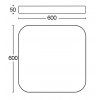 Hängendes graues Design LED Panel 600x600mm 48W Neutralweiß