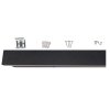 Schwarze moderne LED Wandleuchte Strip 70W 240cm/9cm IP65 4500K