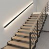 Schwarze moderne LED Wandleuchte Strip 70W 240cm/9cm IP65 4500K mit Sensor