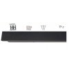 Schwarze moderne LED Wandleuchte Strip 70W 240cm/9cm IP65 3000K mit Sensor